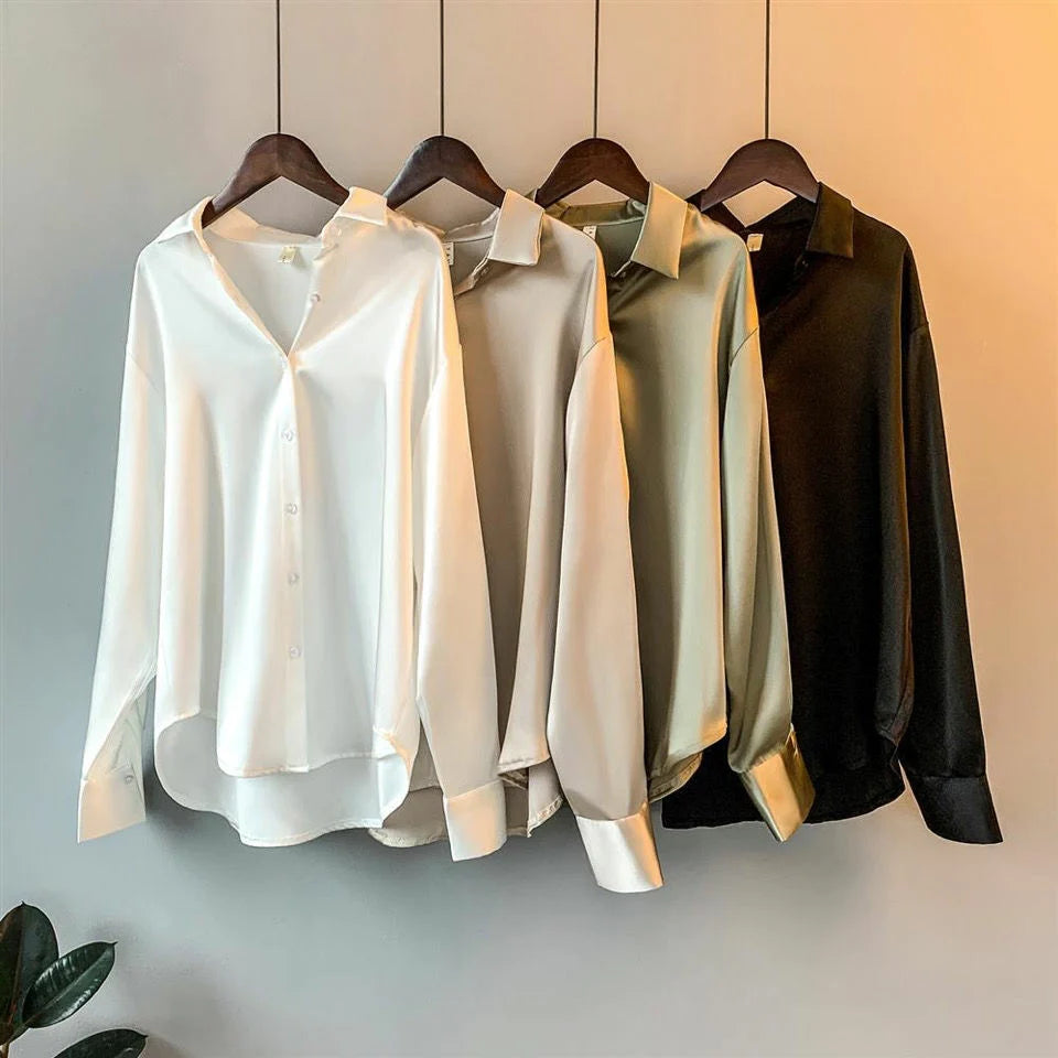 Hotan Silk Shirt || White